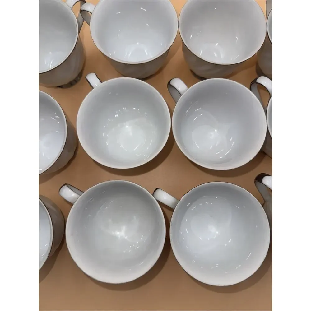 20 Piece Vintage Footed Cups And Saucers Harmony House Heirloom Fine China #351